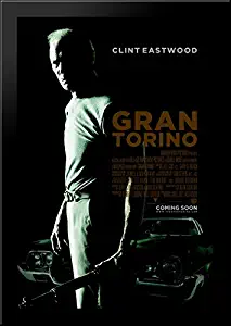 Gran Torino 28x40 Large Black Wood Framed Print Movie Poster Art