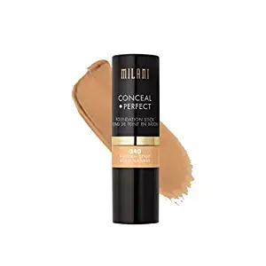 Milani Conceal + Perfect Foundation Stick - Natural Beige (0.46 Ounce) Vegan, Cruelty-Free Cream Foundation - Cover Under-Eye Circles, Blemishes & Skin Discoloration for a Flawless Finish