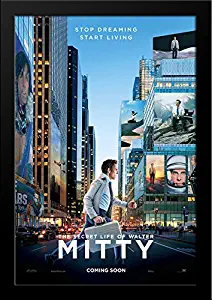 The Secret Life of Walter Mitty 28x36 Large Black Wood Framed Movie Poster Art Print