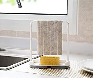 Feel Soon Retail Dishcloth Holder Sponge Holder Stand Rack (Grey)