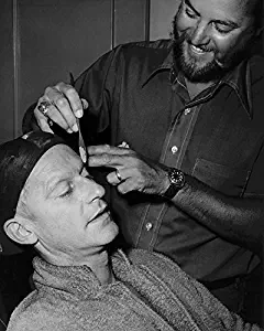 Planet of The Apes Roddy McDowall in Make up Chair with Artist 11x14 Photo