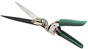 Edward Tools Hand Grass Shears - Tempered Steel Blade Rotating Swivel Head Locks into Place for Ideal Angle - Auto Spring for Less Hand Fatigue - Safety Lock - Rust Proof Coating Grass Scissors Blade
