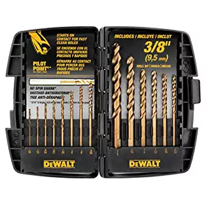 DEWALT DW1263 14-Piece Cobalt Pilot Point Drill Bit Set