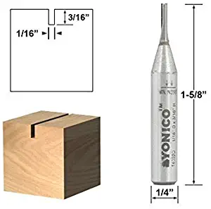 Yonico 14002q 1/16-Inch Diameter Solid Carbide Insert Straight Router Bit 1/4-Inch Shank