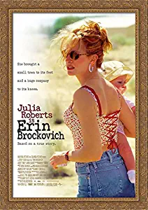 Erin Brockovich 28x40 Large Gold Ornate Wood Framed Canvas Movie Poster Art