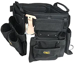 CLC Custom Leathercraft 5605 Professional Carpenters Combo Tool Belt, Black, 18 Pocket