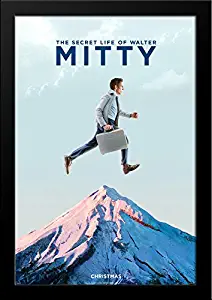 The Secret Life of Walter Mitty 28x36 Large Black Wood Framed Movie Poster Art Print