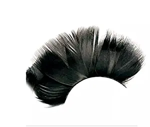 Dorisue Black eyelashes halloween Feather Eyelash Double Desk Full Size Extra extension Theatre Art show Halloween