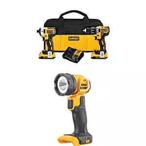 DEWALT DCK283D2 MAX XR Lithium Ion Brushless Compact Drill/Driver & Impact Driver Combo Kit, 20V with 20-Volt MAX LED Flashlight