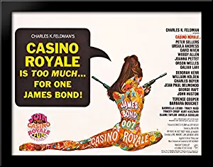 Casino Royale 007 James Bond 36x28 Large Black Wood Framed Print Movie Poster Art