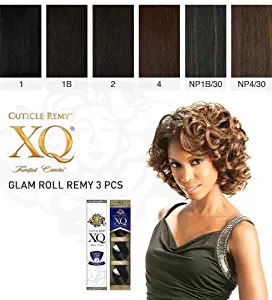 Cuticle Remy XQ Human Hair Weave - GLAM ROLL REMY 3 PCS (NP4/30 (XQ Natural Piano Color))