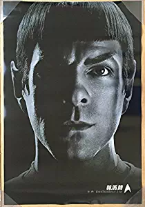 STAR TREK XI MOVIE POSTER 2 Sided ORIGINAL RARE SPOCK B&W 27x40 ZACHARY QUINTO