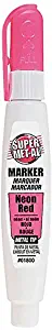 Super Met-Al 1296-1800, Neon Red Squeeze Action Metal Tip Oil-Based Paint Marker