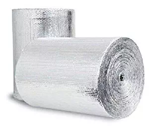 Double Bubble Reflective Foil Insulation (24 inch X 25 Ft Roll) Industrial Strength, Commercial Grade, No Tear, Radiant Barrier Wrap for Weatherproofing Attics, Windows, Garages, RV's, Ducts & More! .