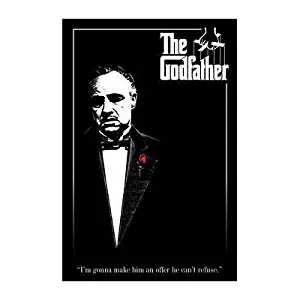 The Godfather Red Rose Movie Poster 12x18 inch
