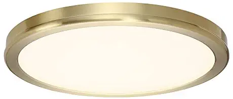 WAC Lighting FM-4610-27-BR Geos LED Round Low-Profile Flush Mount, Brass