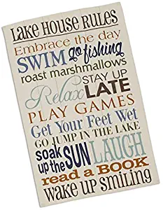 Design Imports Lake House Rules Kitchen Towel Gift Set | Set of 2 Towels