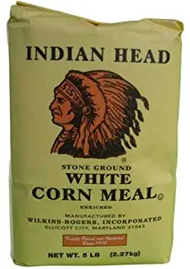 Indian Head Corn Meal Stone Ground White 5lb Bag