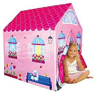 Cottage Playhouse Girl City House Kids Secret Garden Pink Play Tent by PTLF