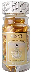 Deals4Good Animate Aloe Vera and Vitamin E Capsules Facial Oil - 90 Soft Gel Capsules