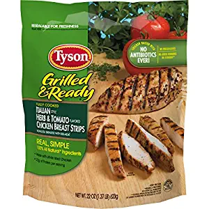 Tyson, Grilled and Ready, Italian Herb & Tomato Chicken Strips, 22 oz (Frozen)