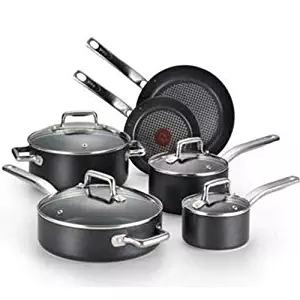 T-Fal/Wearever 10 Piece Professional Cookware Set, Multi, Black