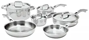 Zwilling J.A. Henckels TruClad Stainless Steel 10 Piece Cookware Set