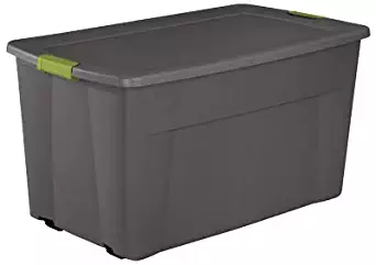 Sterilite 19483V04 45 Gallon Wheeled Latch Tote Assorted Colors