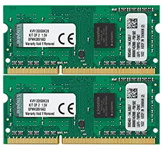 Kingston ValueRAM 8GB Kit (2x4GB) 1333MHz DDR3 Non - ECC CL9 SODIMM SR x8 Notebook Memory KVR13S9S8K2/8